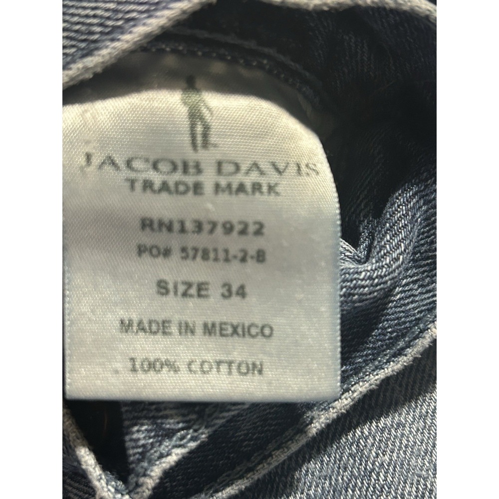 Jacob Davis UMA Jeans Womens 34 Blue Straight Leg Denim 100% Cotton - Picture 3 of 16